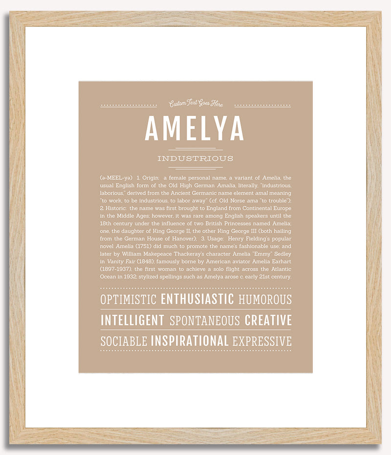 Amelya | Name Art Print