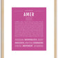 Amer | Name Art Print