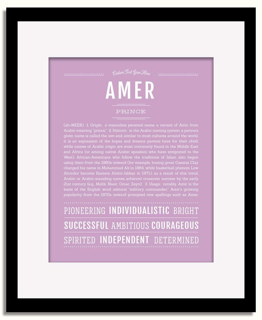 Frame Options | Lilac | Black Frame, Matted