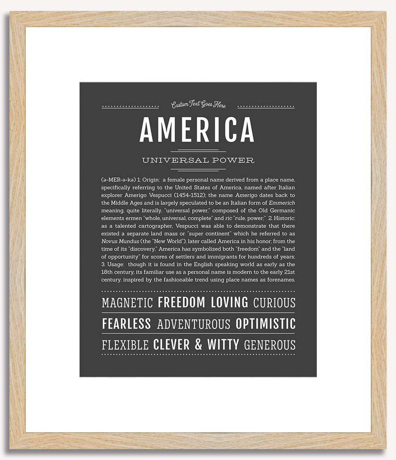 America | Name Art Print