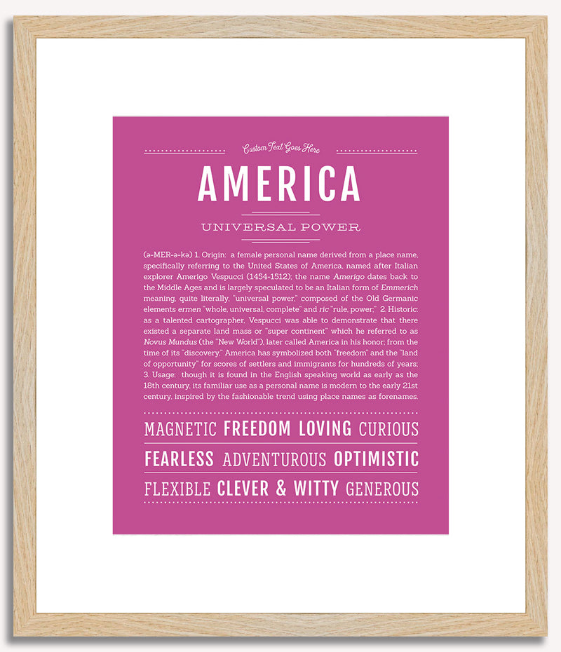 America | Name Art Print