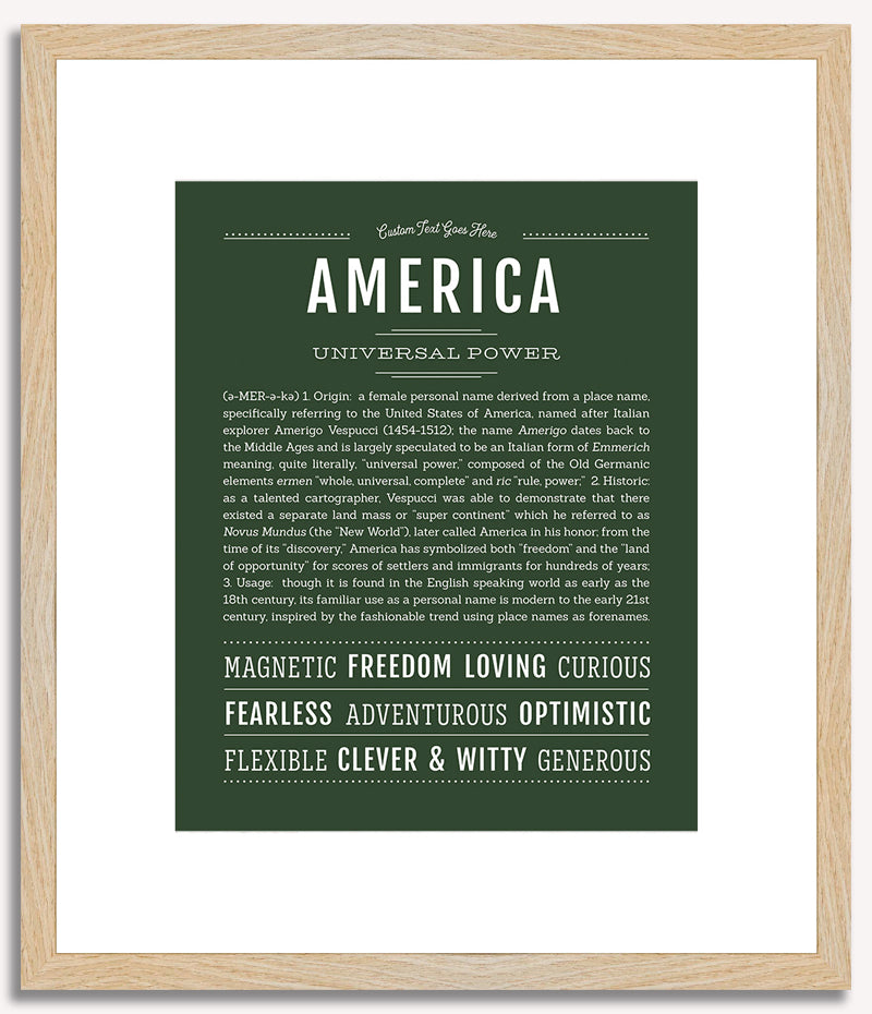 America | Name Art Print