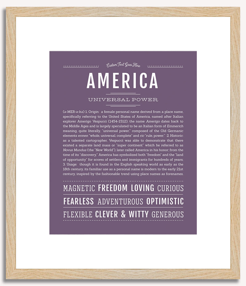 America | Name Art Print