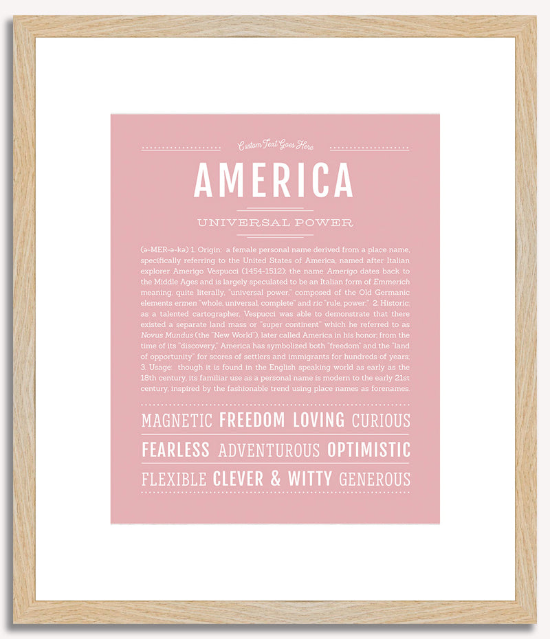 America | Name Art Print