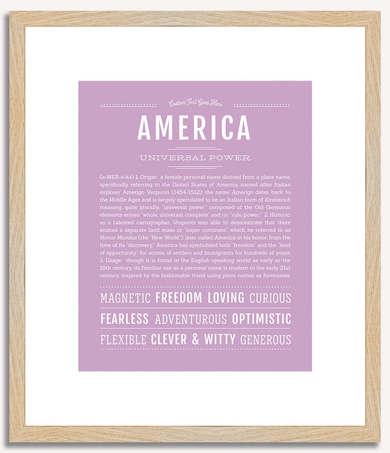 America | Name Art Print