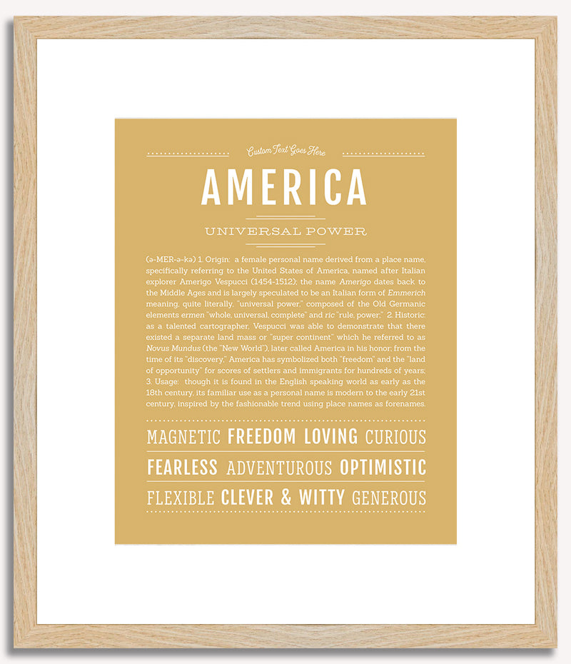 America | Name Art Print