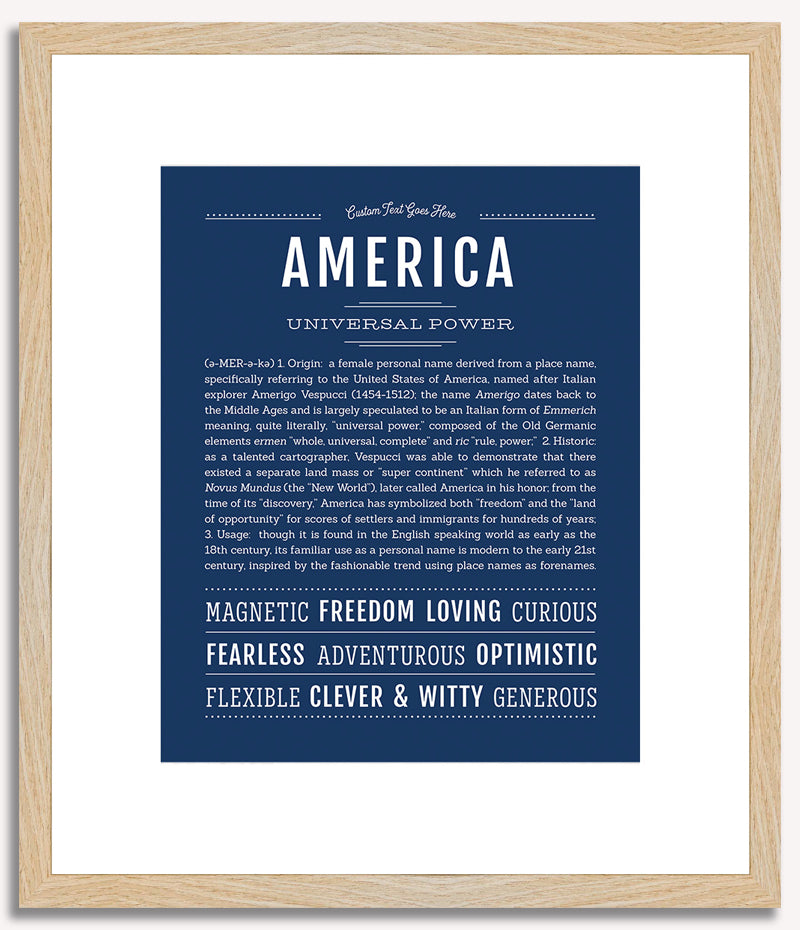 America | Name Art Print