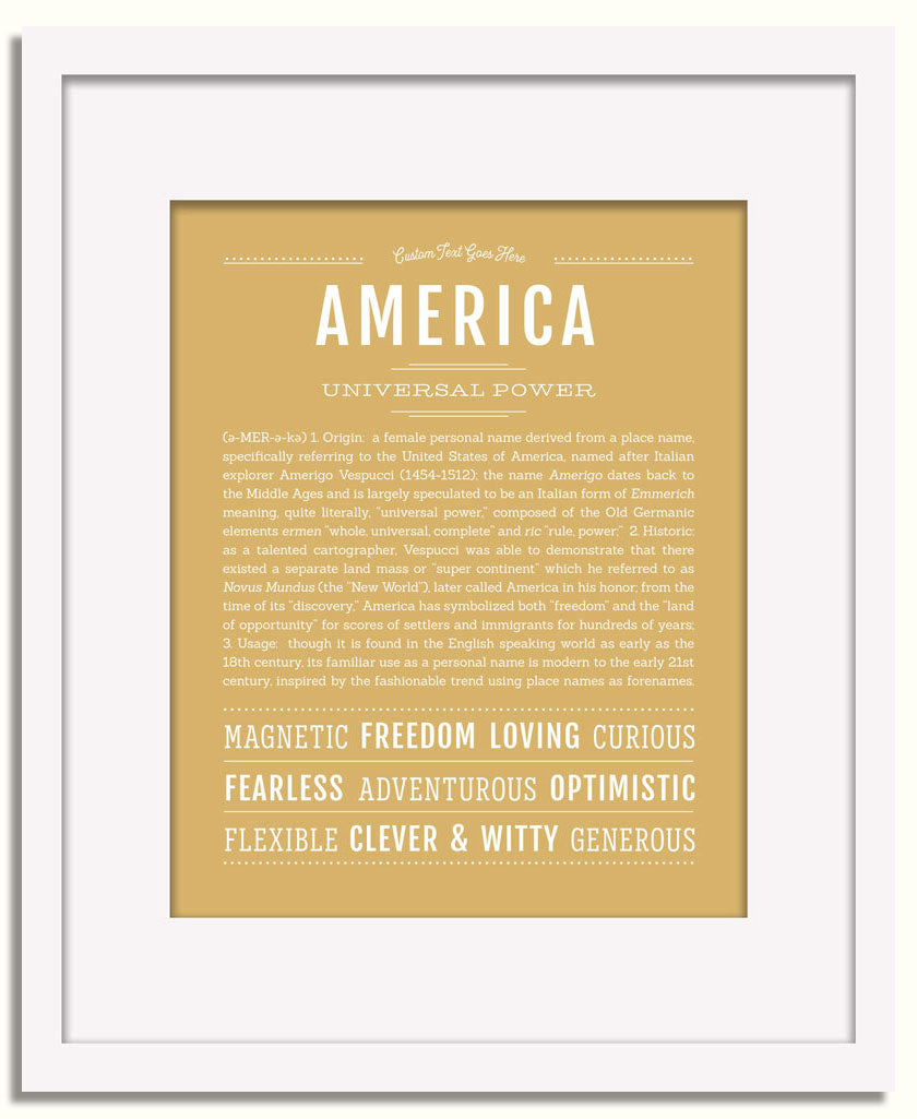 Frame Options | Matte Gold | White Frame, Matted