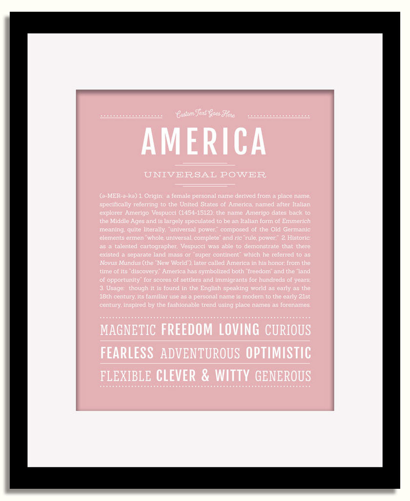 Frame Options | Dusty Rose | Black Frame, Matted