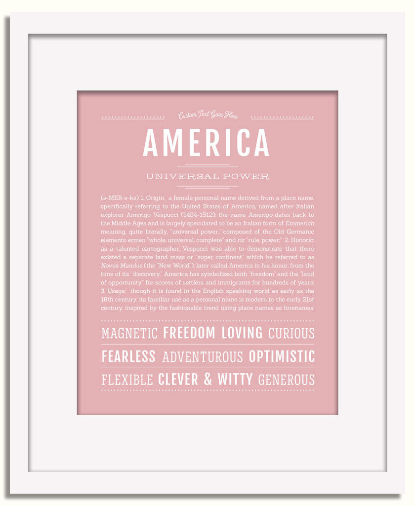 Frame Options | Dusty Rose | White Frame, Matted