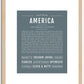 America | Name Art Print