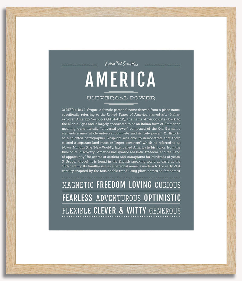 America | Name Art Print