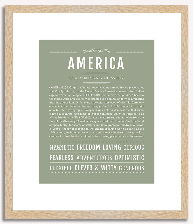 America | Name Art Print