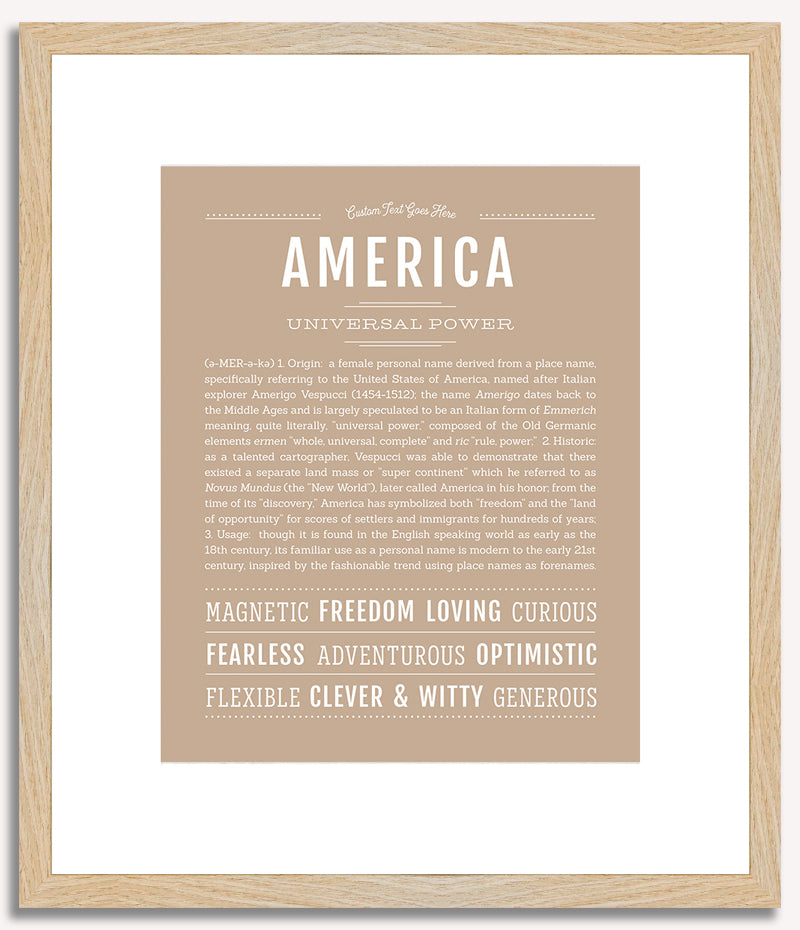 America | Name Art Print