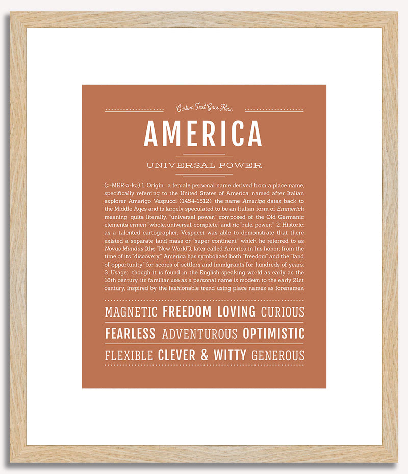 America | Name Art Print