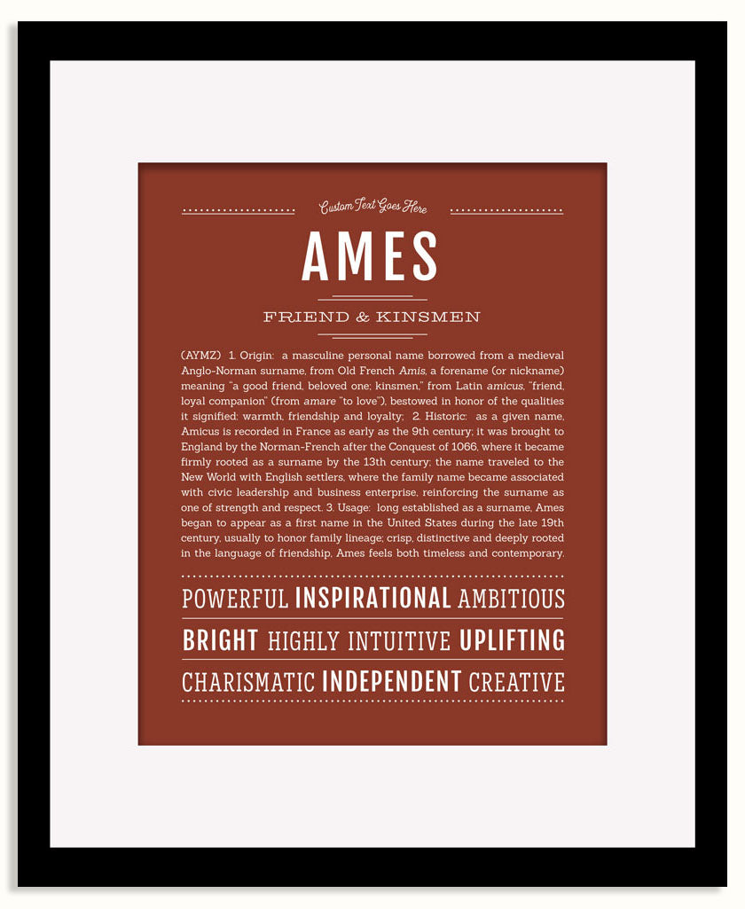 Frame Options | Bordeaux | Black Frame, Matted