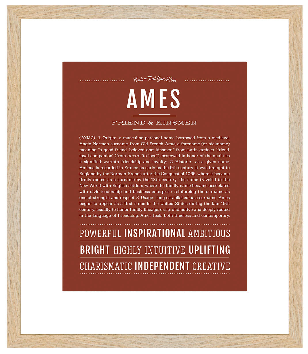 Frame Options | Bordeaux | Maple Frame, Matted
