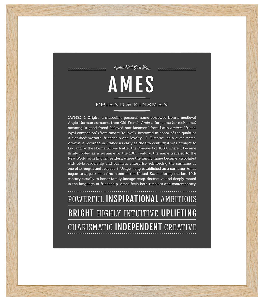 Frame Options | Charcoal Gray | Maple Frame, Matted