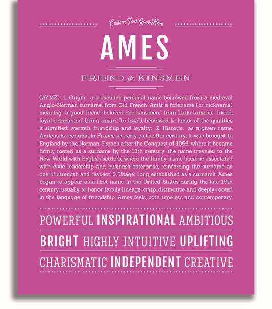 Frame Options | Dark Pink | No Frame