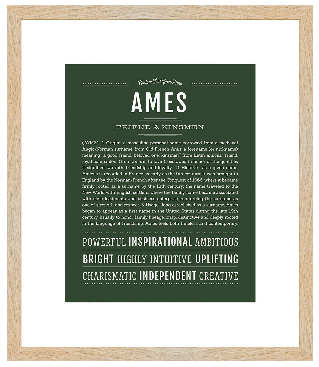 Frame Options | Deep Forest | Maple Frame, Matted