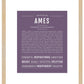 Frame Options | Deep Purple | Maple Frame, Matted