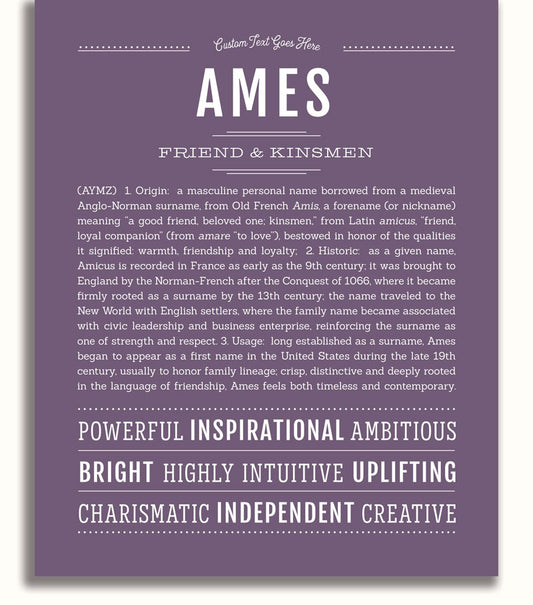 Frame Options | Deep Purple | No Frame