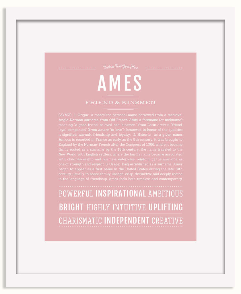 Frame Options | Dusty Rose | White Frame, Matted