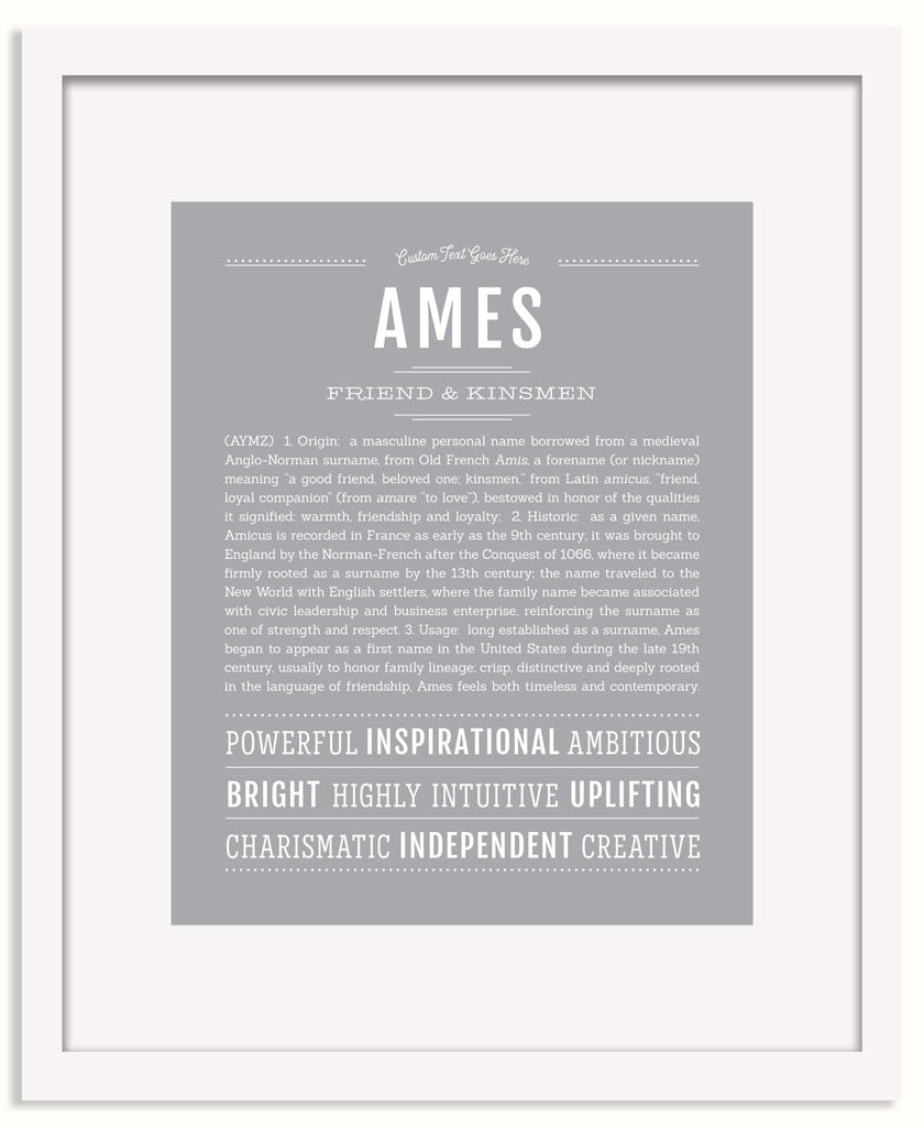 Frame Options | Light Gray | White Frame, Matted