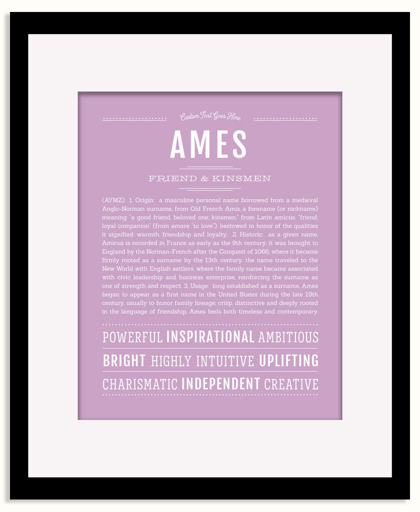 Frame Options | Lilac | Black Frame, Matted