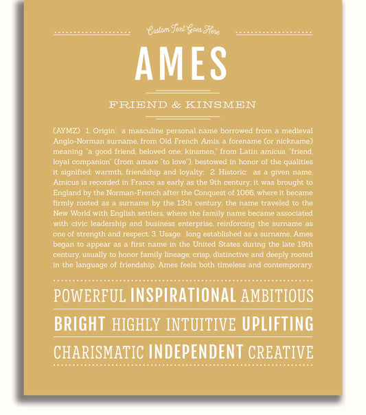 Frame Options | Matte Gold | No Frame