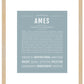 Frame Options | Powder Blue | Maple Frame, Matted