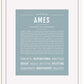 Frame Options | Powder Blue | White Frame, Matted