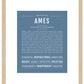 Frame Options | Steele Blue | Maple Frame, Matted