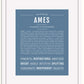 Frame Options | Steele Blue | White Frame, Matted