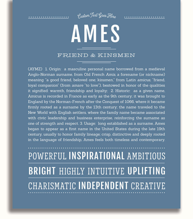 Frame Options | Steele Blue | No Frame