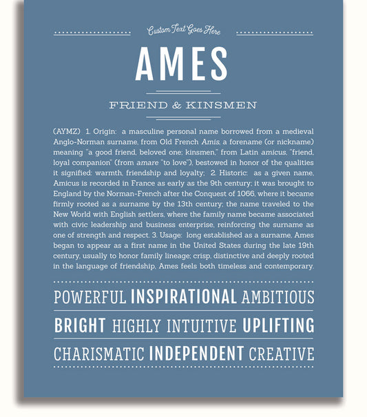 Frame Options | Steele Blue | No Frame