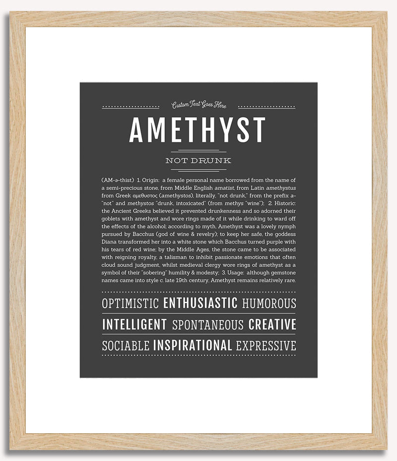 Amethyst | Name Art Print