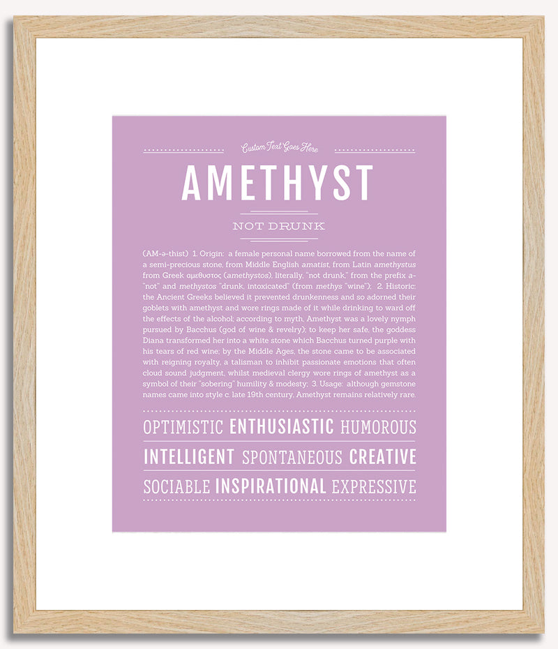 Amethyst | Name Art Print