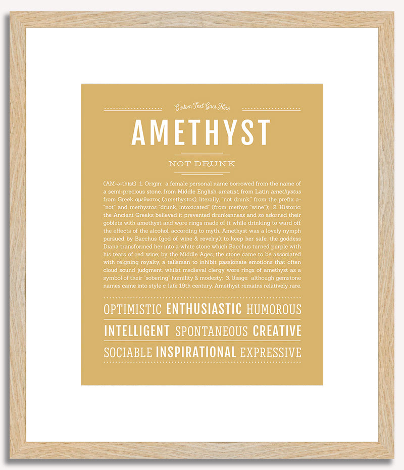 Amethyst | Name Art Print