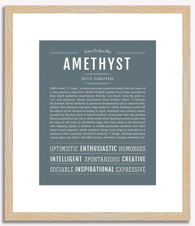 Amethyst | Name Art Print