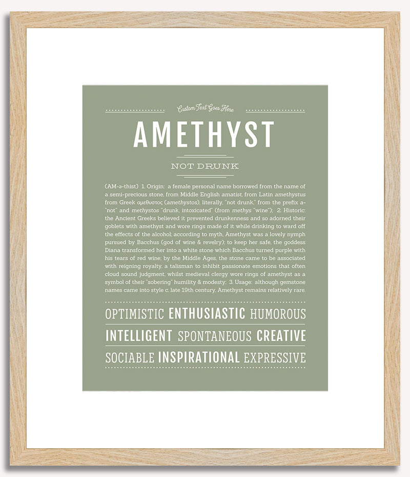 Amethyst | Name Art Print