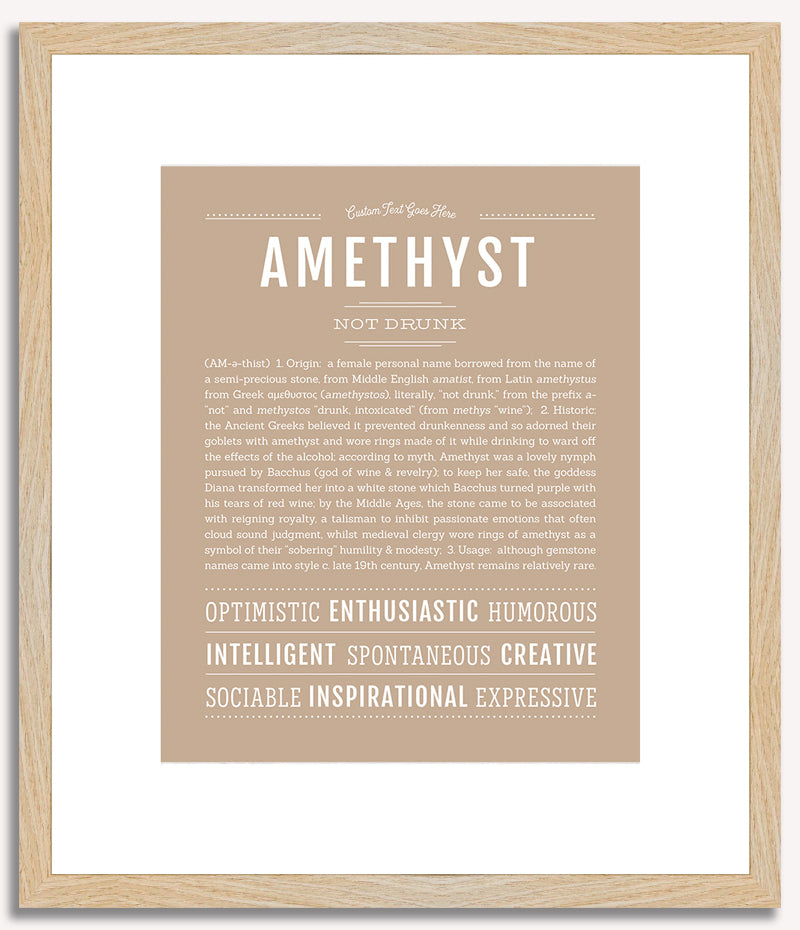 Amethyst | Name Art Print