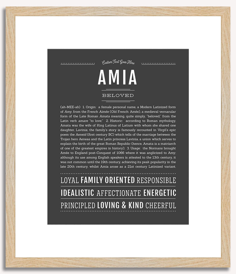 Amia | Name Art Print