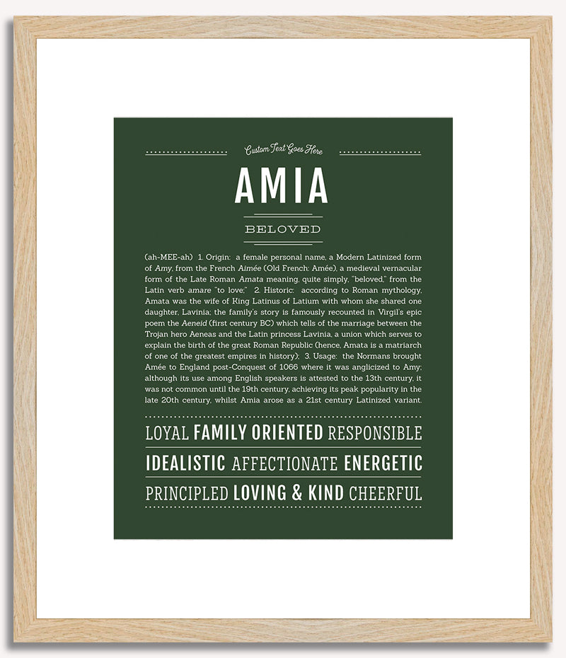 Amia | Name Art Print