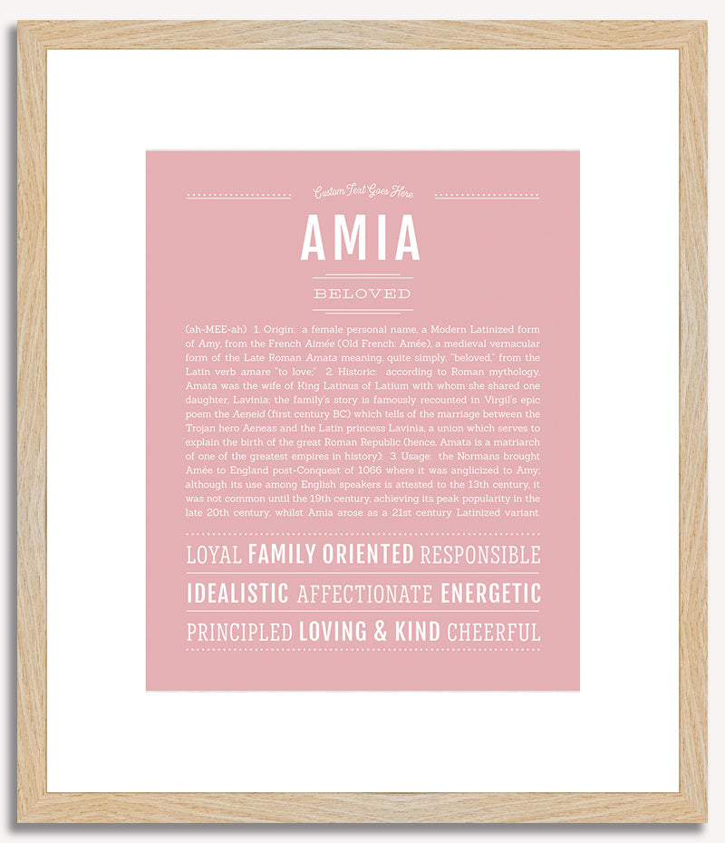 Amia | Name Art Print