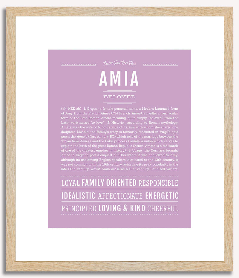 Amia | Name Art Print