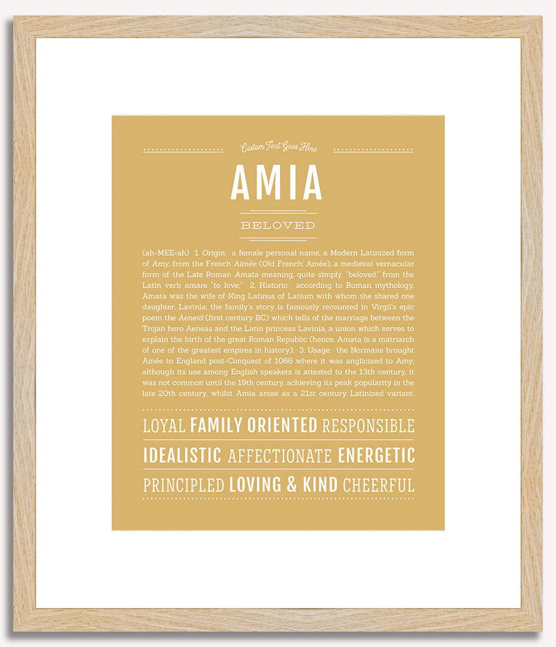 Amia | Name Art Print