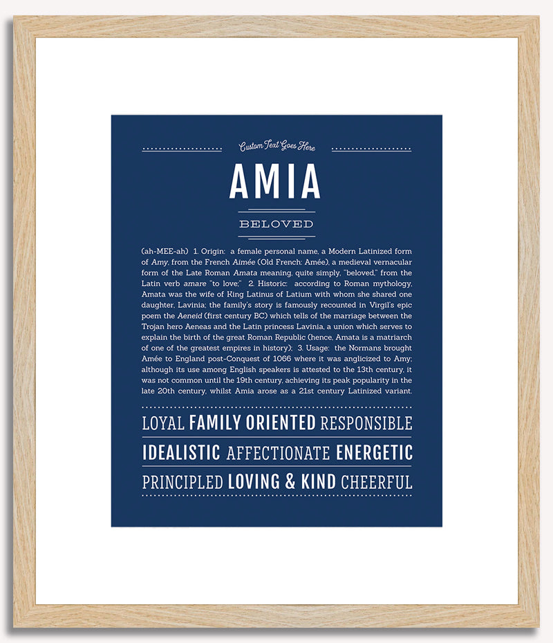 Amia | Name Art Print