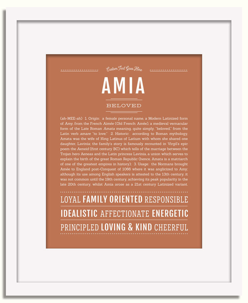 Frame Options | Terra Cotta | White Frame, Matted