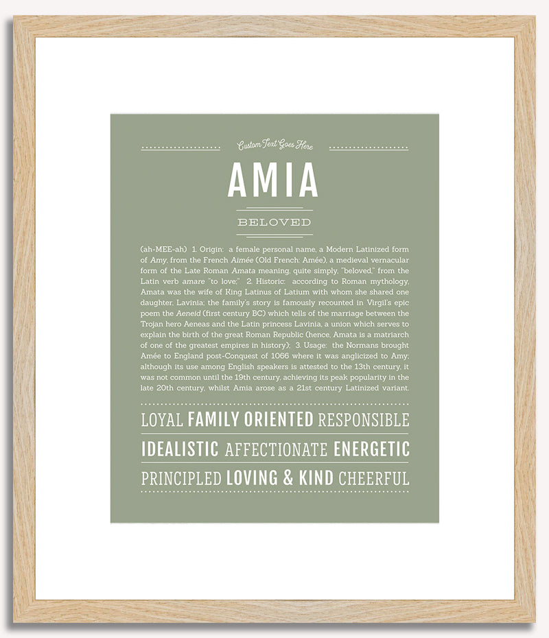 Amia | Name Art Print